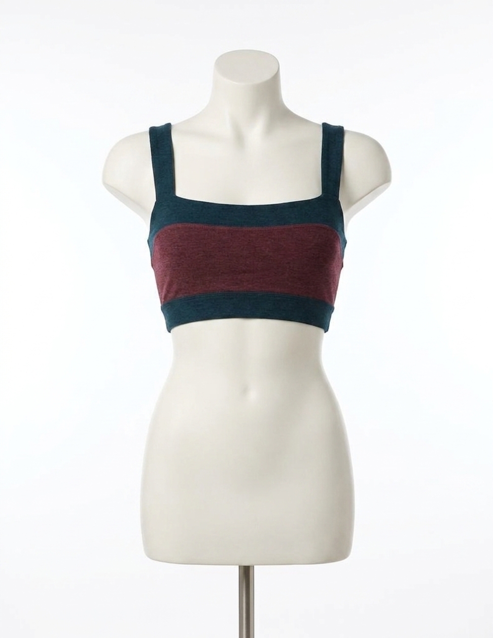 NEW BEYOND YOGA spacedye horizon colorblock bra in midnight burgundy/nocturnal n